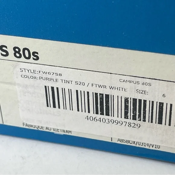 NWT Adidas Campus 80s Light Purple Sneakers leather , lavender - Picture 7 of 16